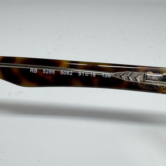 Ray-Ban RB5286 5082 Brown Tortoise Eyeglasses Frame 51-18-135 H14669 - Picture 6 of 9